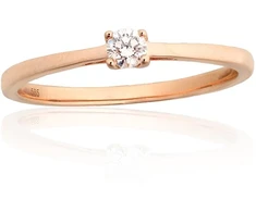 Diamond Sky Jewelry Raudono aukso 585 prabos žiedas su deimantais „Amžinybės kibirkštis“