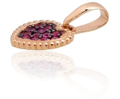 Diamond Sky Jewelry Raudono aukso 585 prabos pakabukas su cirkoniais „Amor XXIV“