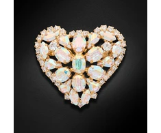 Diamond Sky Jewelry Segė moterims DiamondSky „Crystal Heart II“ (Aurora Borealis) su Swarovski kristalais