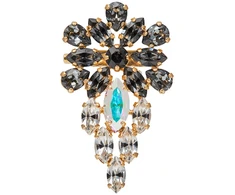 Diamond Sky Jewelry Segė moterims DiamondSky „Mirtel (Sidabrinis Night / Graphite / Aurora Borealis)“ su Swarovski kristalais