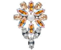 Diamond Sky Jewelry Segė moterims DiamondSky „Mirtel II (Light Topaz Shimmer / Golden Shadow)“ su Swarovski kristalais