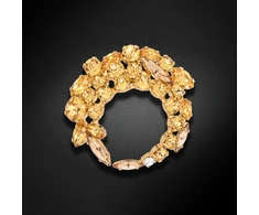 Diamond Sky Jewelry Segė moterims DiamondSky „Kristalo Šakelė (Golden Topaz / Colorado Topaz)“ su Swarovski kristalais