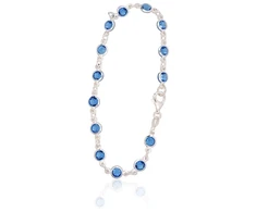 Diamond Sky Jewelry Sidabrinė apyrankė su cirkoniais „Žydrasis Spindesys“