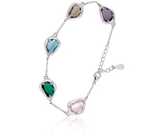 Diamond Sky Jewelry Sidabrinė apyrankė su cirkoniais „Rainbow Drops“
