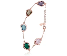 Diamond Sky Jewelry Sidabrinė apyrankė su cirkoniais „Rainbow Drops III“