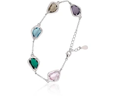 Diamond Sky Jewelry Sidabrinė apyrankė su cirkoniais „Rainbow Drops“