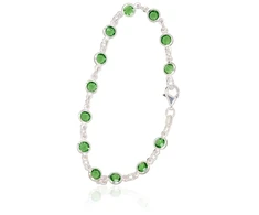 Diamond Sky Jewelry Sidabrinė apyrankė su cirkoniais „Emerald Radiance“