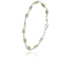 Diamond Sky Jewelry Sidabrinė apyrankė su cirkoniais „Žaliuojantis Žavesys“