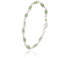 Diamond Sky Jewelry Sidabrinė apyrankė su cirkoniais „Žaliuojantis Žavesys“