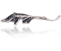 Diamond Sky Jewelry Sidabrinė sagė „Sidabrinis Plume“