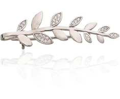 Diamond Sky Jewelry Sidabrinė sagė su cirkoniais „Olive Branch“