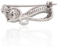 Diamond Sky Jewelry Sidabrinė sagė su cirkoniais „Midnight Feline“