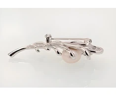 Diamond Sky Jewelry Sidabrinė sagė su cirkoniais ir perlais „Tender Breeze III“
