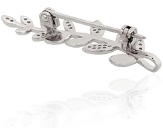 Diamond Sky Jewelry Sidabrinė sagė su cirkoniais „Olive Branch“