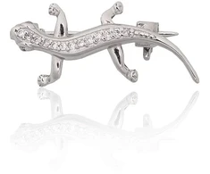 Diamond Sky Jewelry Sidabrinė sagė su cirkoniais „Lizard King“
