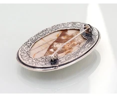 Diamond Sky Jewelry Sidabrinė sagė su jaspiu „Florence“