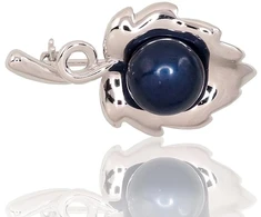 Diamond Sky Jewelry Sidabrinė sagė su perlais „Dewdrop II“