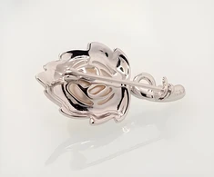 Diamond Sky Jewelry Sidabrinė sagė su perlais „Dewdrop III“