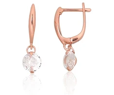 Diamond Sky Jewelry Sidabriniai auskarai su cirkoniais „Morning Dew“