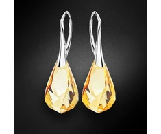 Diamond Sky Jewelry Sidabriniai auskarai „Helix (Golden Shadow)“ su Swarovski® kristalais
