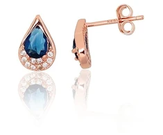 Diamond Sky Jewelry Sidabriniai auskarai su cirkoniais „Sapphire Rain“