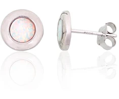 Diamond Sky Jewelry Sidabriniai auskarai su opalitu „Mėnulio Žavesys XV“