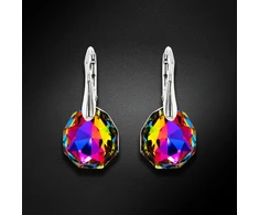 Diamond Sky Jewelry Sidabriniai auskarai „Frozen Edges (Vitrail Medium)“ su Swarovski® kristalais