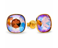 Diamond Sky Jewelry Sidabriniai auskarai „Glare (Light Colorado Topaz Shimmer)“ su Swarovski® kristalais