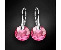 Diamond Sky Jewelry Sidabriniai auskarai „Marianne (Rose)“ su Swarovski® kristalais
