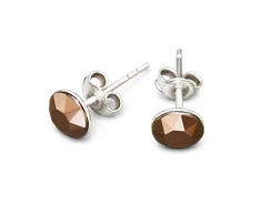 Diamond Sky Jewelry Sidabriniai auskarai „Classic II (Rose Gold)“ su Swarovski® kristalais