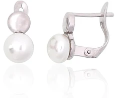 Diamond Sky Jewelry Sidabriniai auskarai su perlais „Galos“