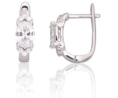 Diamond Sky Jewelry Sidabriniai auskarai su cirkoniais „Sidabrinis Mist V“