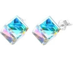 Diamond Sky Jewelry Sidabriniai auskarai „Rubicon II (Aurora Borealis)“ su Swarovski® kristalais