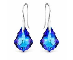 Diamond Sky Jewelry Sidabriniai auskarai moterims DiamondSky „Baroque IV (Heliotrope)„ su Swarovski kristalais