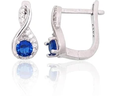 Diamond Sky Jewelry Sidabriniai auskarai su cirkoniais „Vine V“