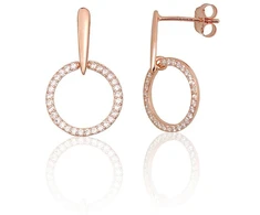 Diamond Sky Jewelry Sidabriniai auskarai su cirkoniais „Venus Ring“