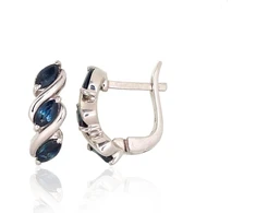Diamond Sky Jewelry Sidabriniai auskarai su safyrais „Infinity“