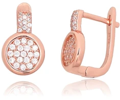 Diamond Sky Jewelry Sidabriniai auskarai su cirkoniais „Stardust Circle II“