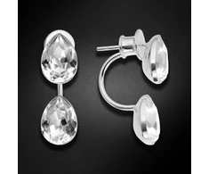 Diamond Sky Jewelry Sidabriniai auskarai „Dew Drop“ su Swarovski® kristalais