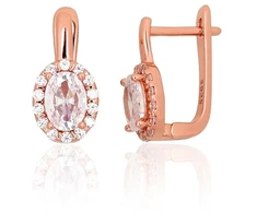 Diamond Sky Jewelry Sidabriniai auskarai su cirkoniais „Šviesos Linija“