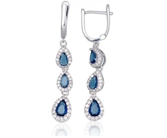 Diamond Sky Jewelry Sidabriniai auskarai su cirkoniais „Teardrop II“