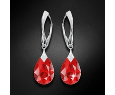Diamond Sky Jewelry Sidabriniai auskarai „Moon Shine (Light Siam)“ su Swarovski® kristalais