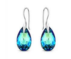 Diamond Sky Jewelry Sidabriniai auskarai „Baroque (Bermuda Mėlyna)“ su Swarovski® kristalais