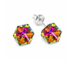 Diamond Sky Jewelry Sidabriniai auskarai „Rubicon II (Vitrail Medium)“ su Swarovski® kristalais