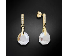 Diamond Sky Jewelry Sidabriniai auskarai „Calathea (Crystal Shimmer)“ su Swarovski® kristalais