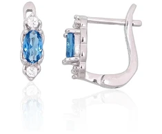 Diamond Sky Jewelry Sidabriniai auskarai su cirkoniais „Teardrop Glow IV“