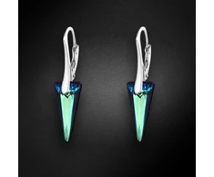 Diamond Sky Jewelry Sidabriniai auskarai „Spike (Bermuda Mėlyna)“ su Swarovski® kristalais
