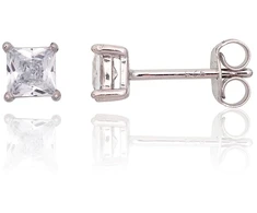 Diamond Sky Jewelry Sidabriniai auskarai-vinukai su cirkoniais „Prism III“