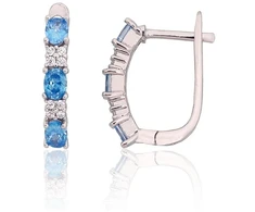 Diamond Sky Jewelry Sidabriniai auskarai su cirkoniais „Kamelija V“