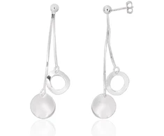 Diamond Sky Jewelry Sidabriniai auskarai „Geometry“